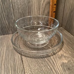Fostoria- Glass bowl & plate